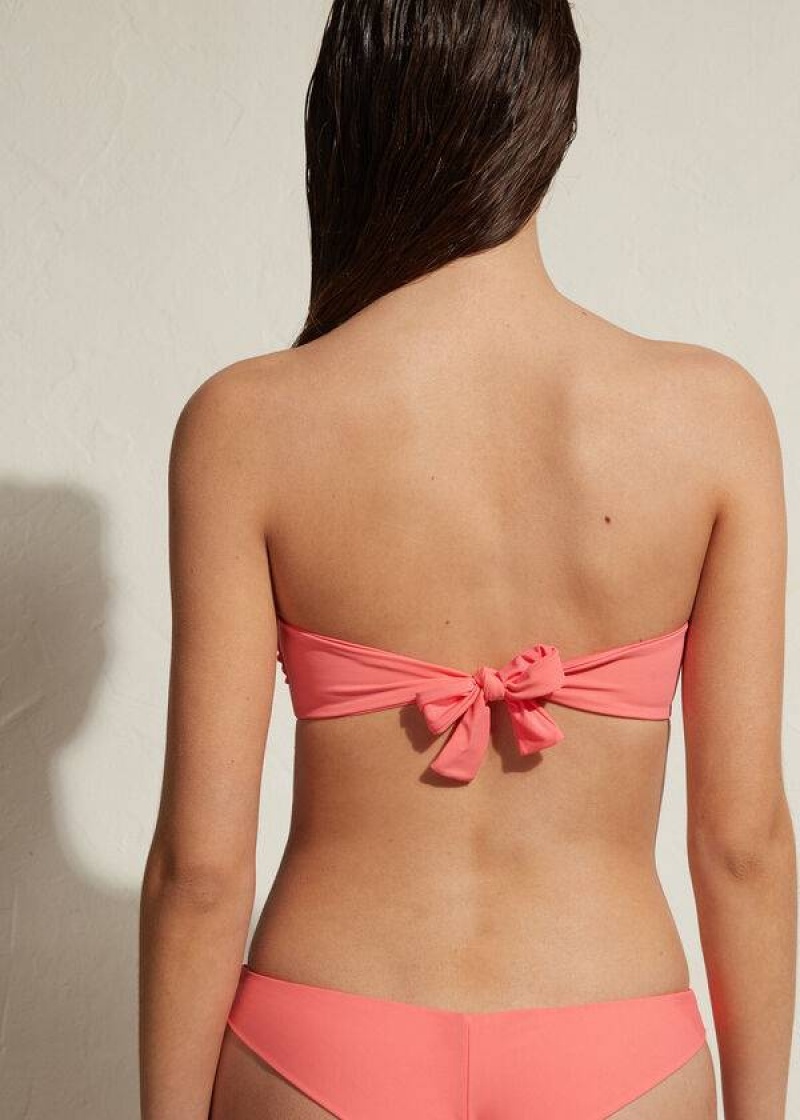 Calzedonia Bandeau Lanzarote Bikinioberteile Damen Rosa | DE2498PQ