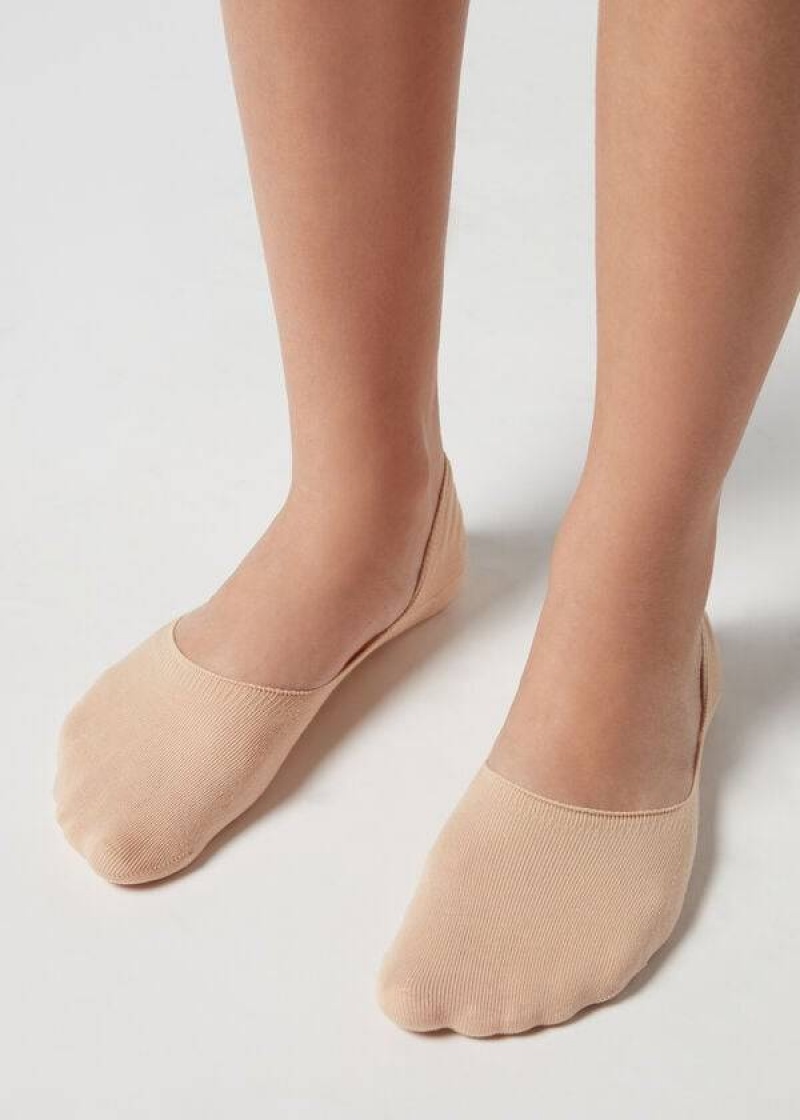 Calzedonia Baumwoll Invisible Socken Damen Weiß | DE1988GL