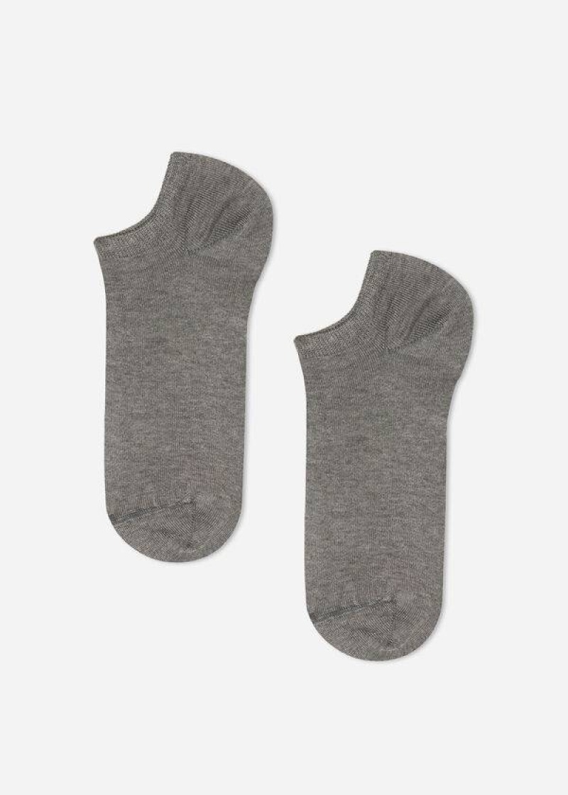 Calzedonia Baumwoll No-Show Socken Herren Grau | DE1294VD