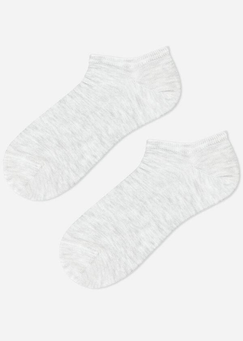 Calzedonia Baumwoll No-Show Socken Herren Silber | DE1291ZG