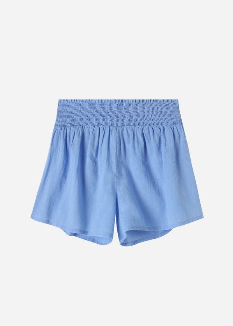 Calzedonia Baumwoll Shorts Cover-Ups Damen Blau | DE2073CE