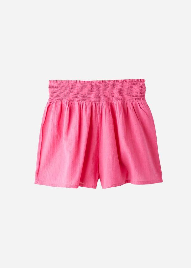 Calzedonia Baumwoll Shorts Cover-Ups Damen Rosa | DE2068JJ