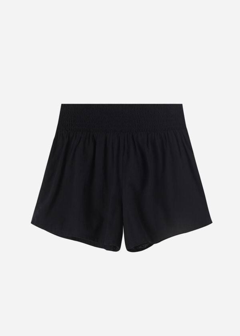 Calzedonia Baumwoll Shorts Cover-Ups Damen Schwarz | DE2066GL