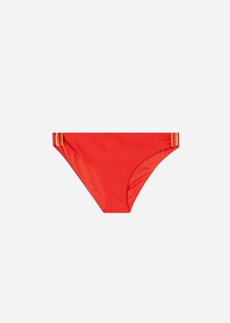 Calzedonia Berlino Bikinihosen Damen Rot | DE2897NB