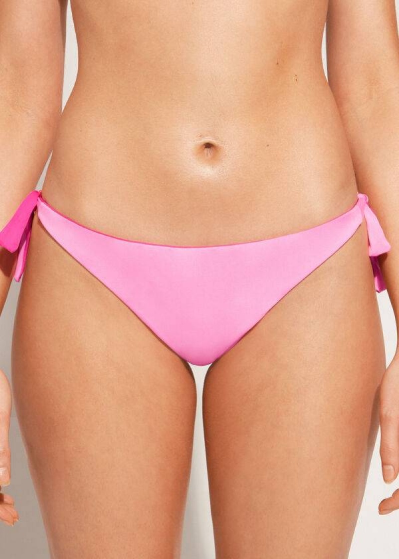 Calzedonia Bow Brazilian Indonesia Eco Bikinihosen Damen Rosa | DE2890YU