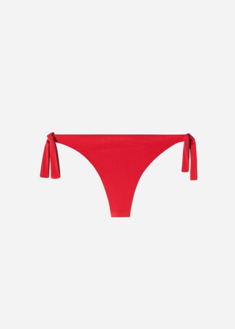 Calzedonia Bow Brazilian Indonesia Eco Bikinihosen Damen Rot | DE2888IS