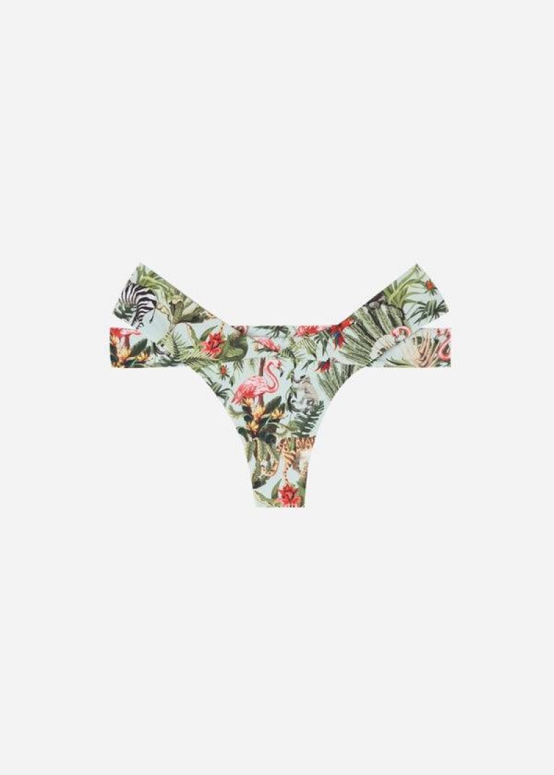 Calzedonia Brazilian Bandeau Nairobi Eco Bikinihosen Damen Grün | DE2886PQ