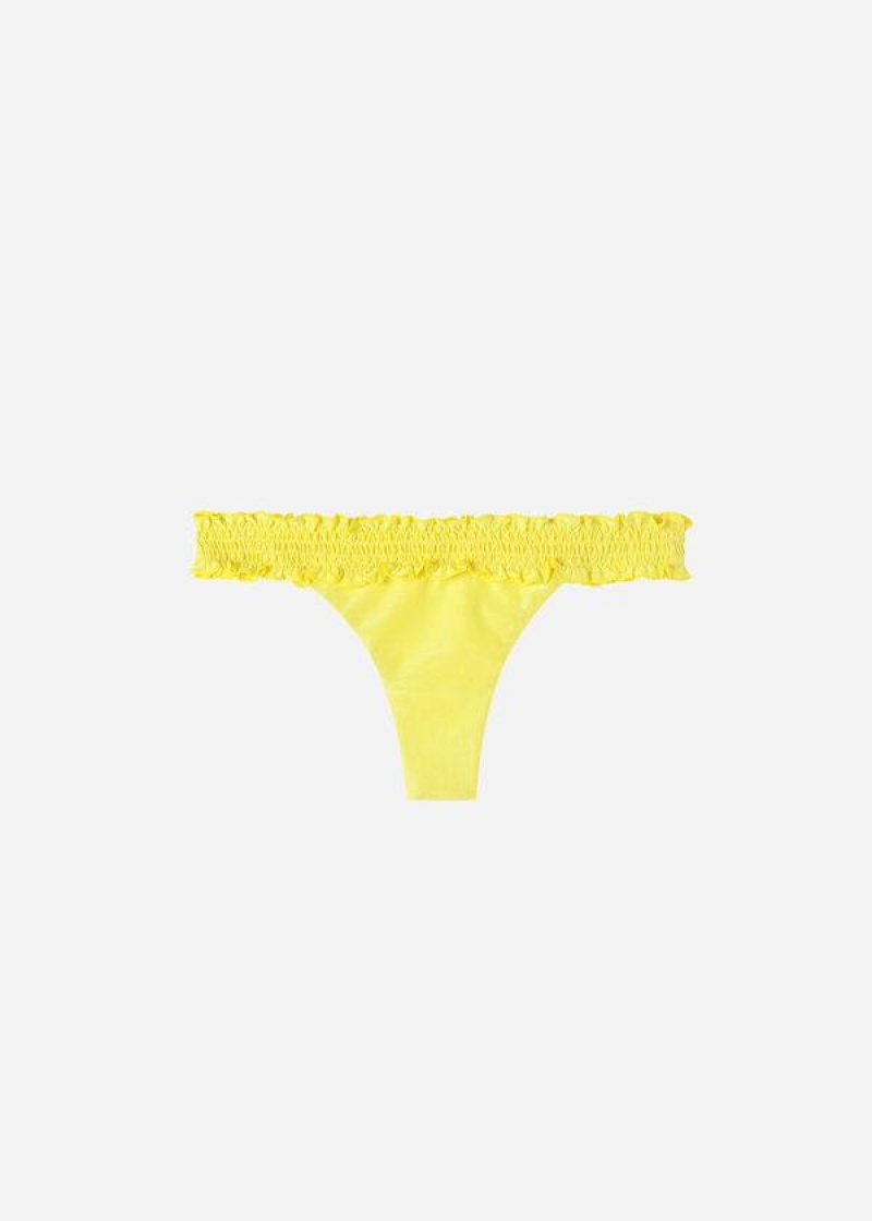 Calzedonia Brazilian Formentera Bikinihosen Damen Gelb | DE2885AP