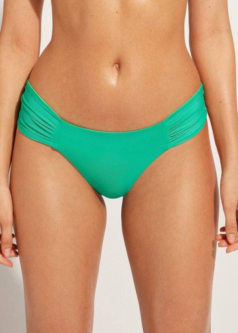 Calzedonia Brazilian Indonesia Eco Bikinihosen Damen Grün | DE2879JJ