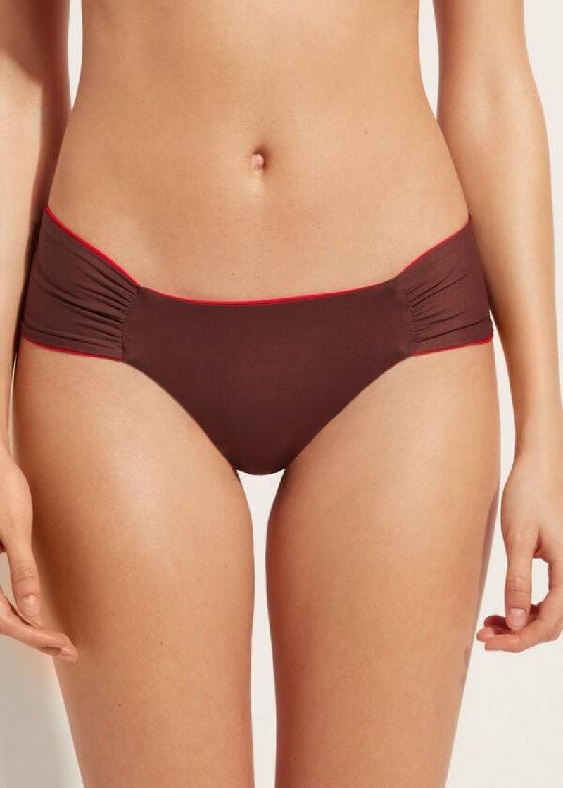 Calzedonia Brazilian Indonesia Eco Bikinihosen Damen Rot | DE2876ZG