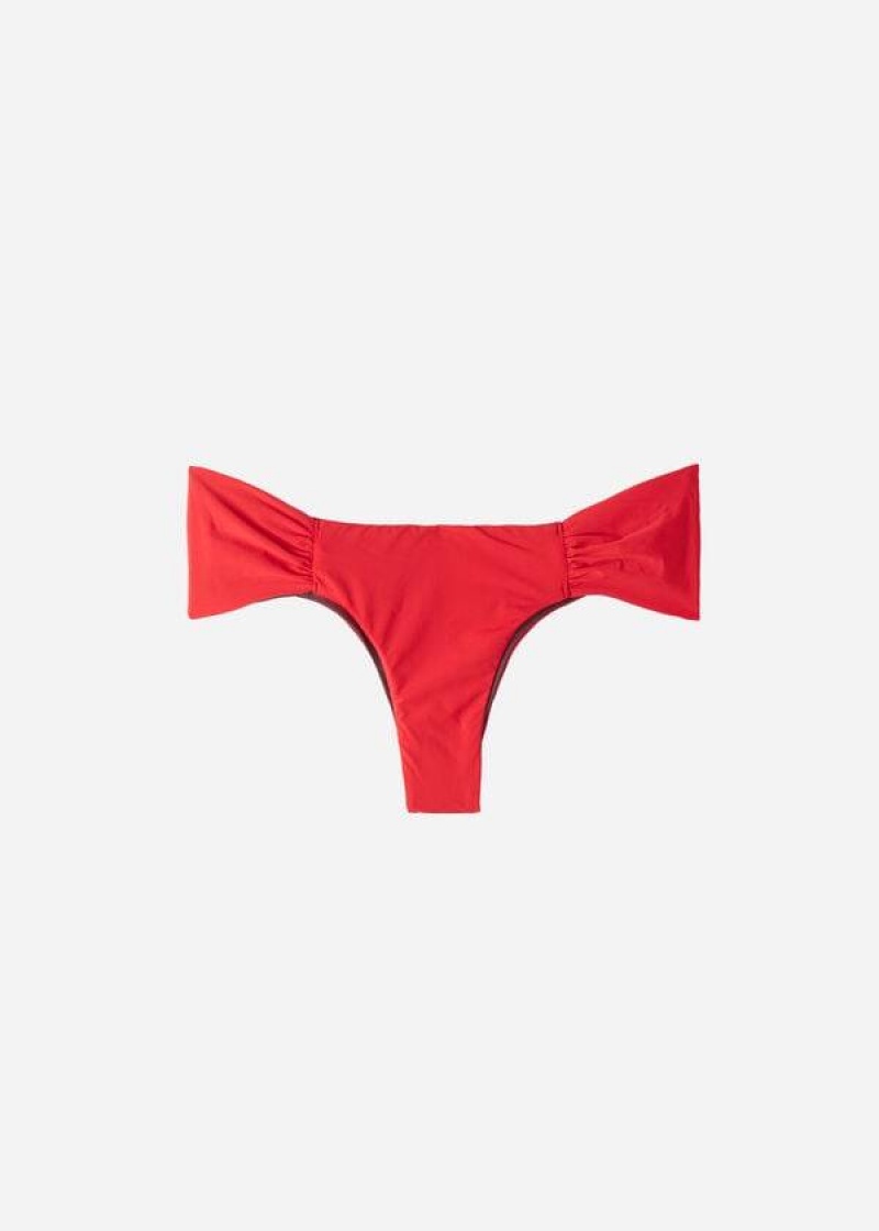 Calzedonia Brazilian Indonesia Eco Bikinihosen Damen Rot | DE2876ZG