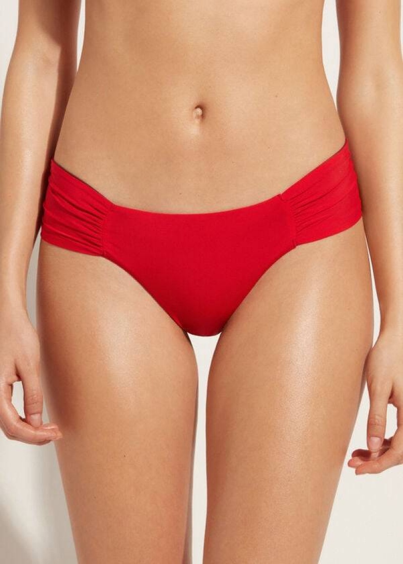 Calzedonia Brazilian Indonesia Eco Bikinihosen Damen Rot | DE2876ZG