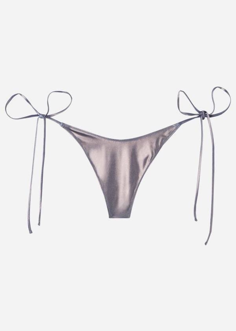 Calzedonia Brazilian Side Tie Daytona Bikinihosen Damen Blau | DE2868WY