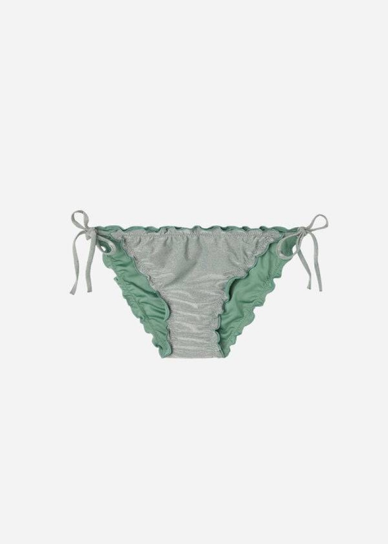 Calzedonia Brazilian String Formentera Bikinihosen Damen Grau | DE2860PQ