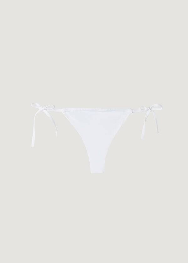 Calzedonia Brazilian String Indonesia Eco Bikinihosen Damen Weiß | DE2854HK