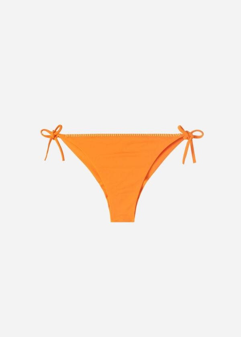 Calzedonia Brazilian String Tel Aviv Bikinihosen Damen Orange | DE2851QZ