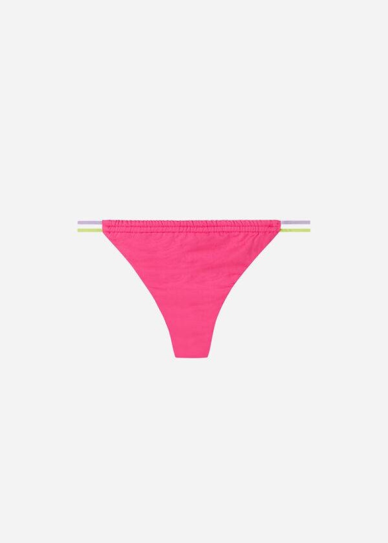 Calzedonia Brazilian String Tokyo Eco Bikinihosen Damen Rosa | DE2847TV