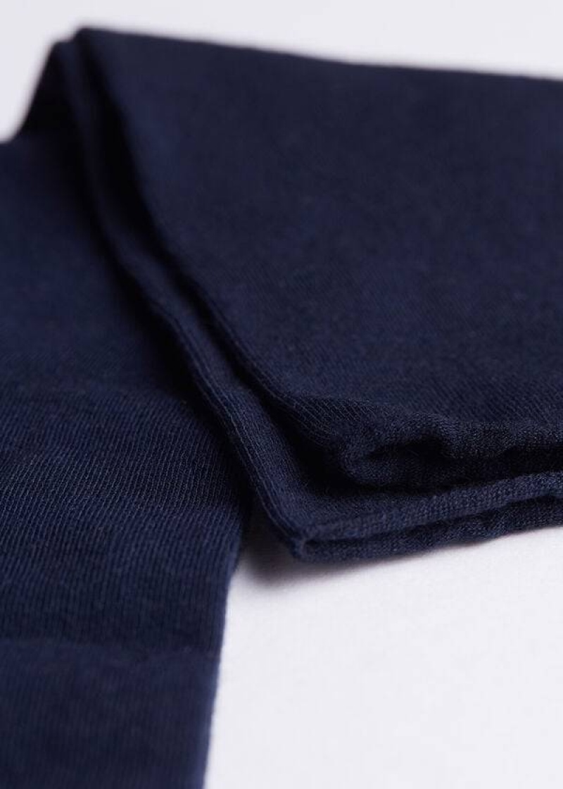 Calzedonia Cashmere Blend 3/4 Long Socken Damen Blau | DE1955IS