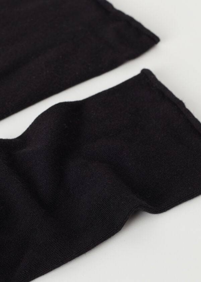 Calzedonia Cashmere Blend 3/4 Long Socken Damen Schwarz | DE1954UT