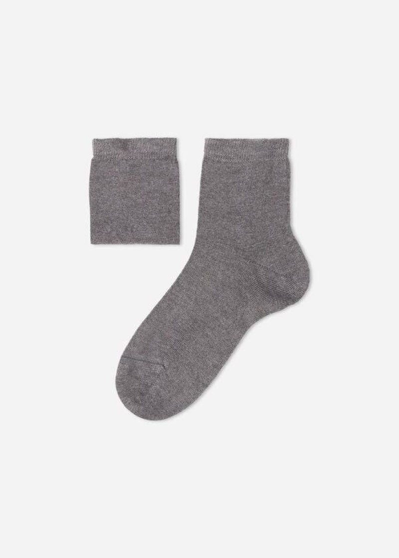 Calzedonia Cashmere Blend Kurzes Socken Kinder Grau | DE1101SO