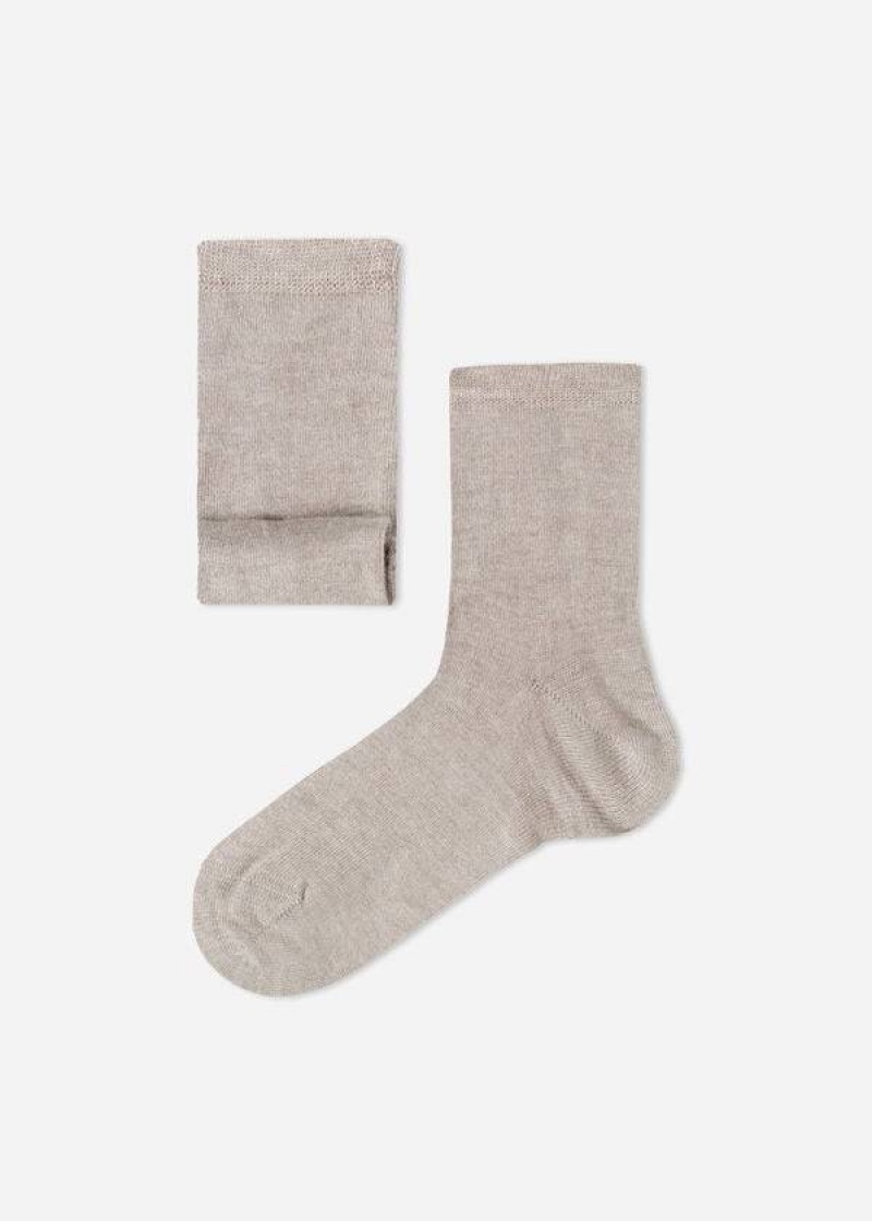 Calzedonia Cashmere Blend Kurzes Socken Kinder Beige Braun | DE1100AP