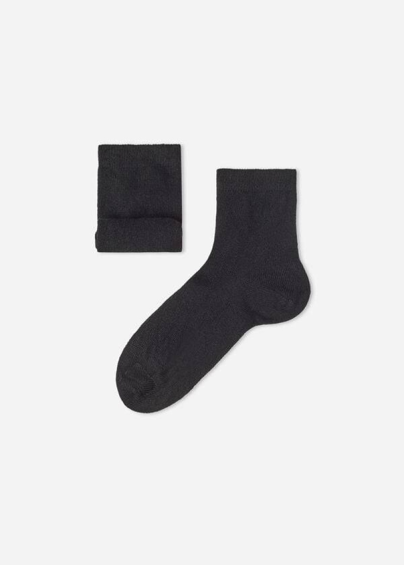 Calzedonia Cashmere Blend Kurzes Socken Kinder Schwarz | DE1097IS