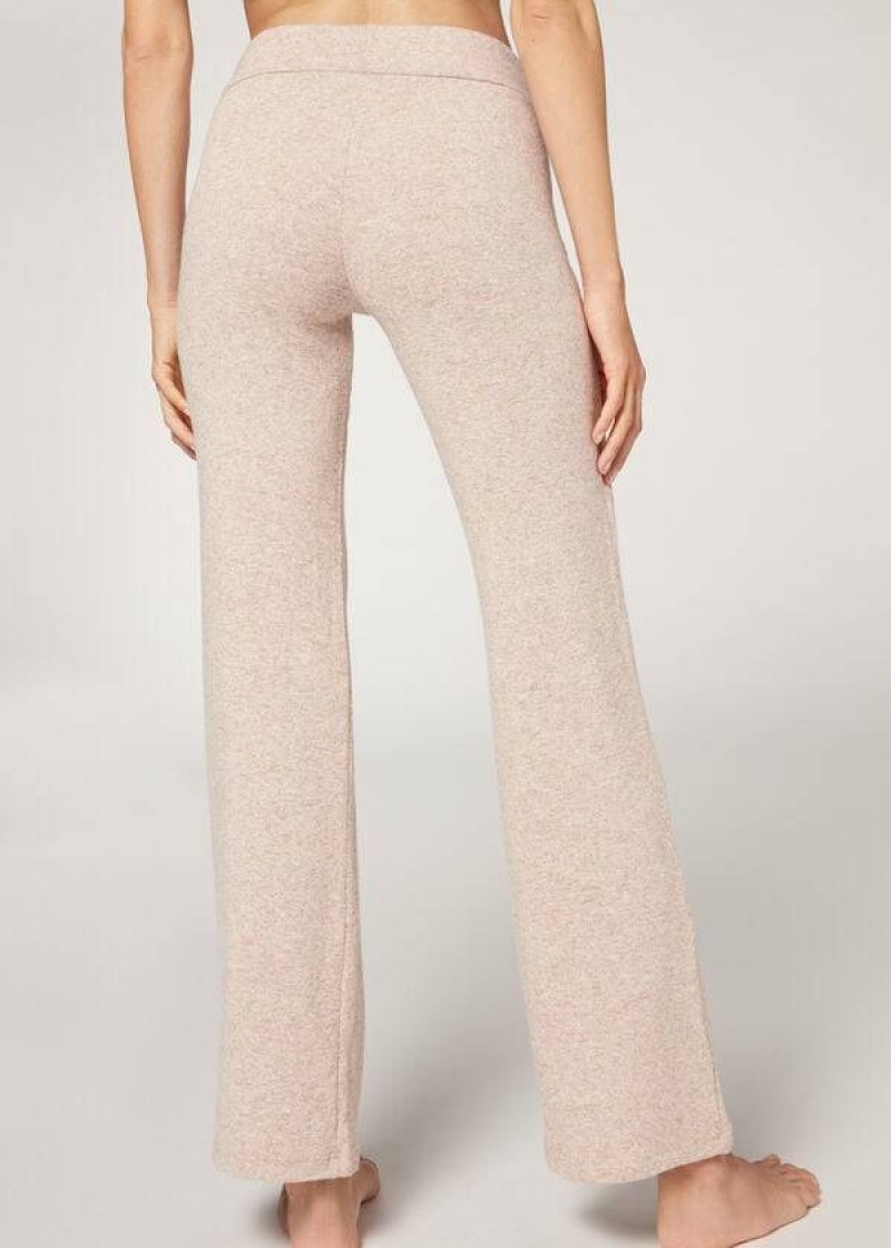 Calzedonia Cashmere Gerade Hose Damen Beige | DE1472LH