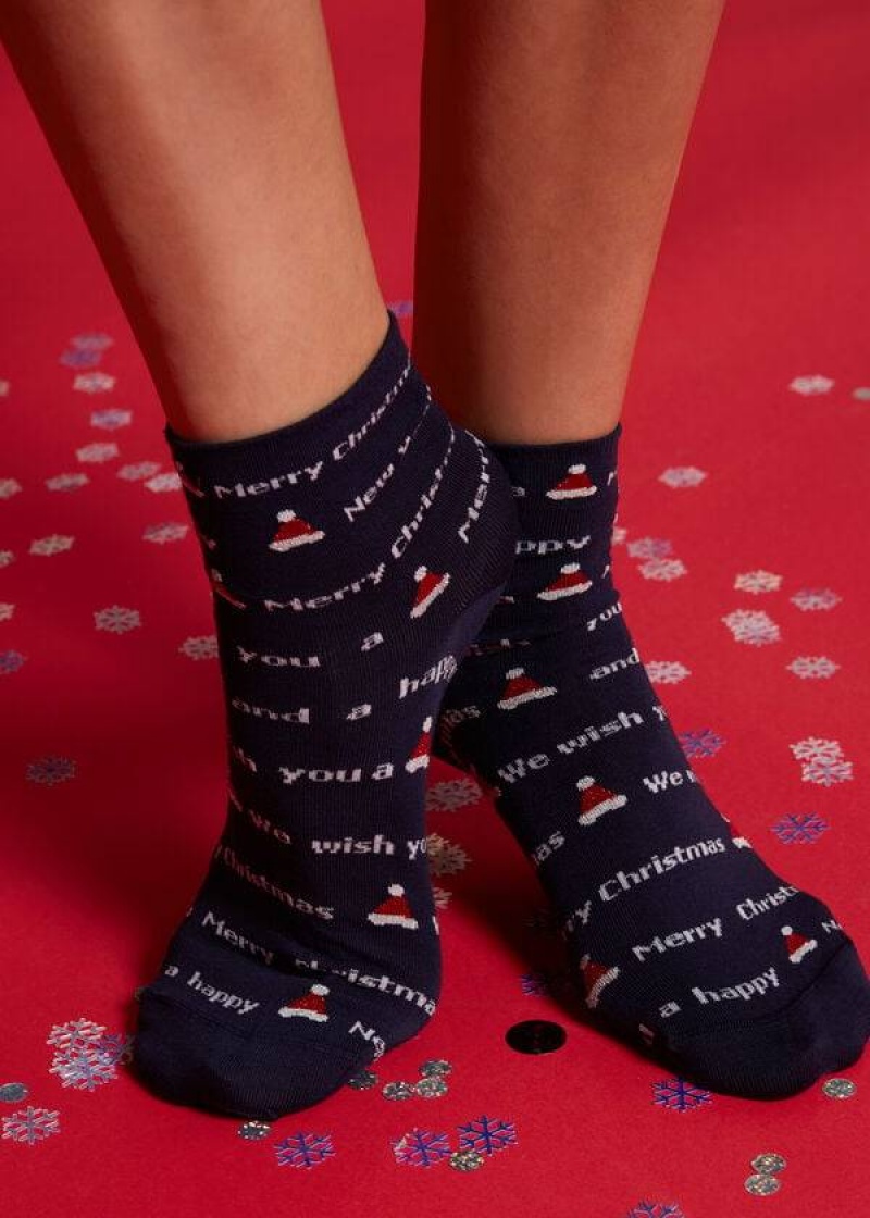 Calzedonia Christmas Series Kurzes Socken Damen Lila | DE1823YU