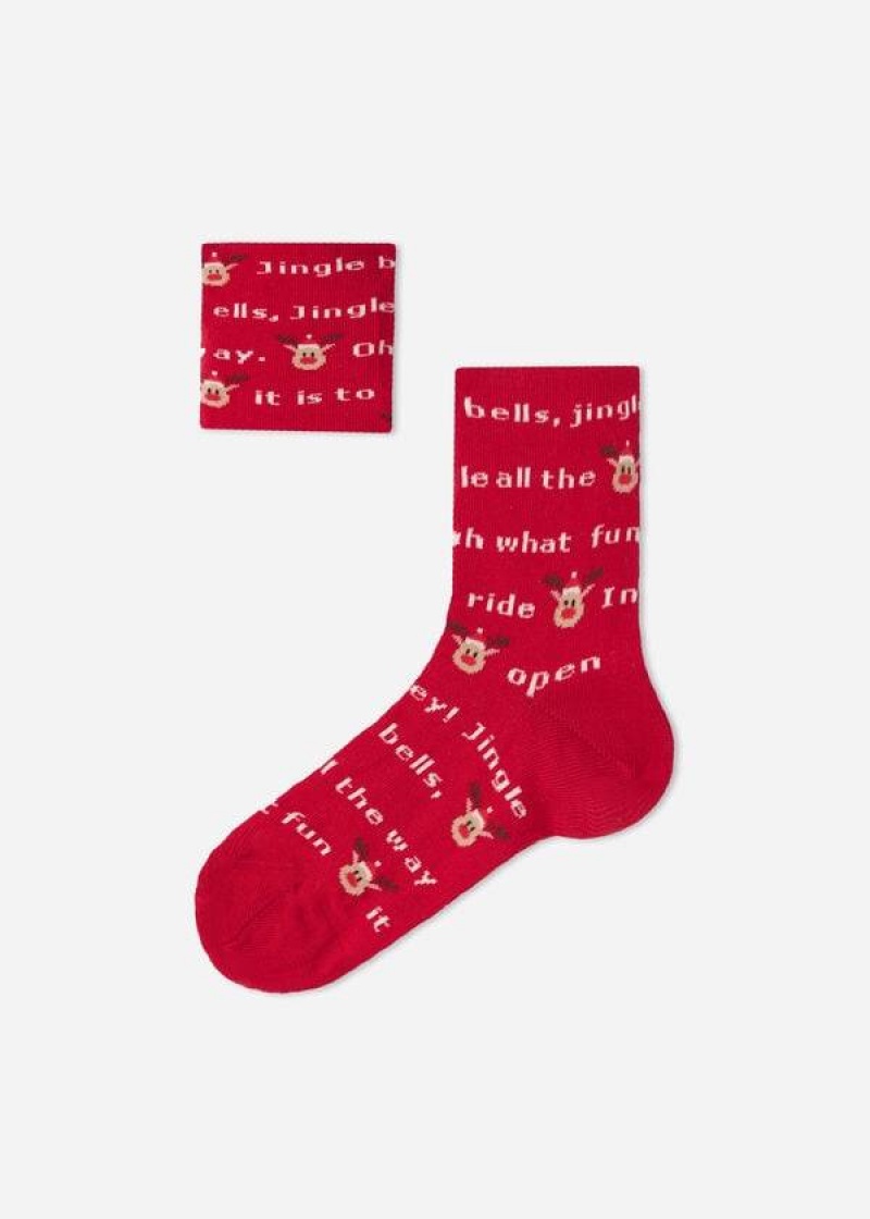 Calzedonia Christmas Series Kurzes Socken Kinder Rot | DE1093RW