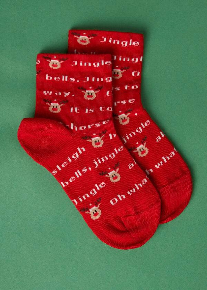 Calzedonia Christmas Series Kurzes Socken Kinder Rot | DE1093RW