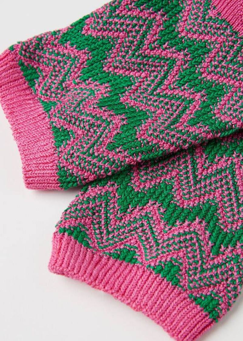 Calzedonia Colorful Chevron Motif Kurzes Socken Damen Rosa | DE1812XF