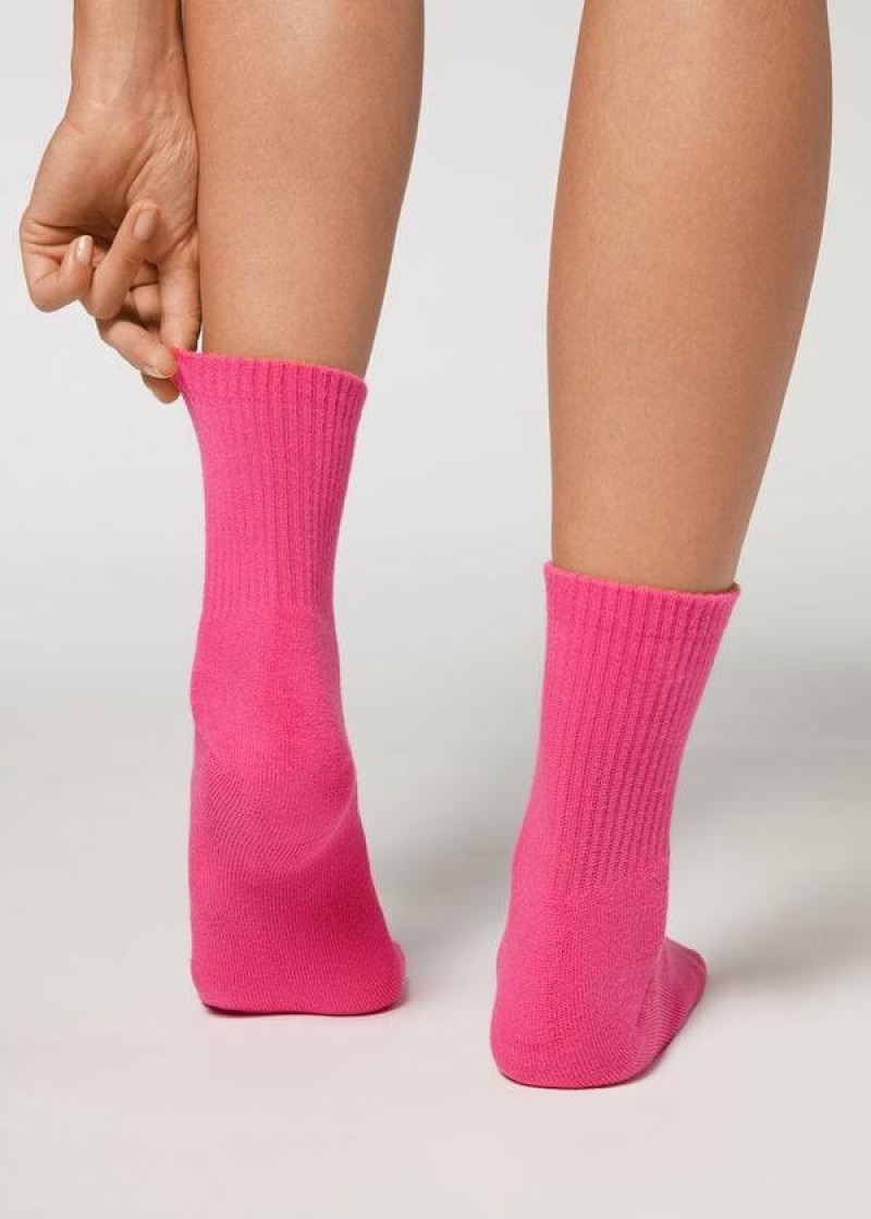 Calzedonia Crew Sport Socken Herren Rosa | DE1346VD