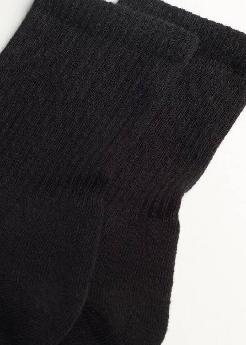 Calzedonia Crew Sport Socken Herren Schwarz | DE1379RW