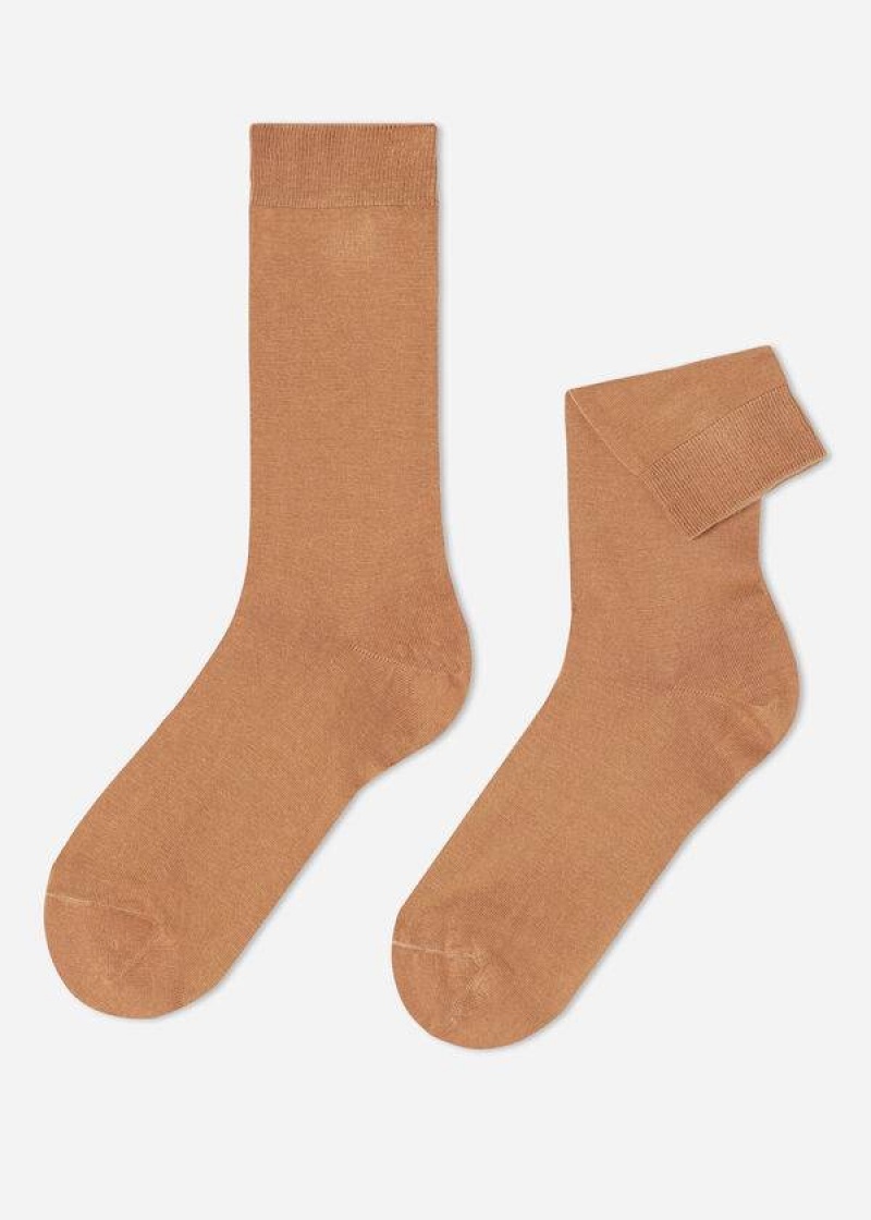 Calzedonia Crew with Cashmere Socken Herren Braun | DE1392JJ