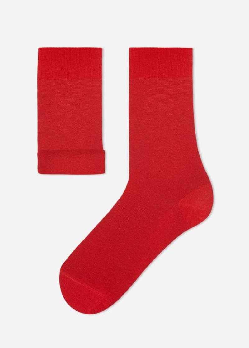 Calzedonia Crew with Cashmere Socken Herren Rot | DE1349MA