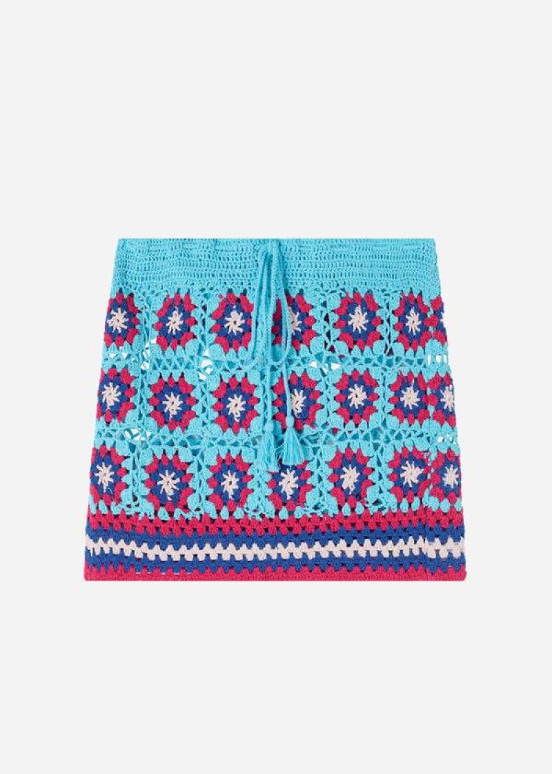 Calzedonia Crochet Skirt Cover-Ups Damen Türkis Blau | DE2062AP