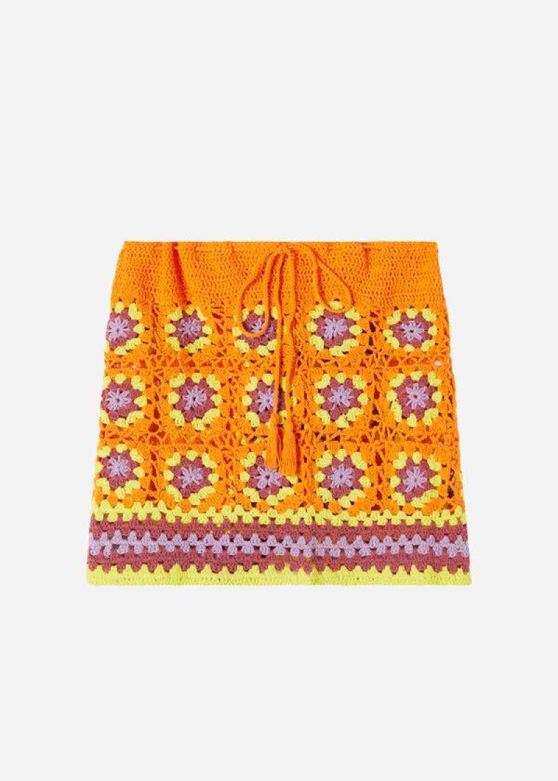 Calzedonia Crochet Skirt Cover-Ups Damen Orange | DE2061PQ