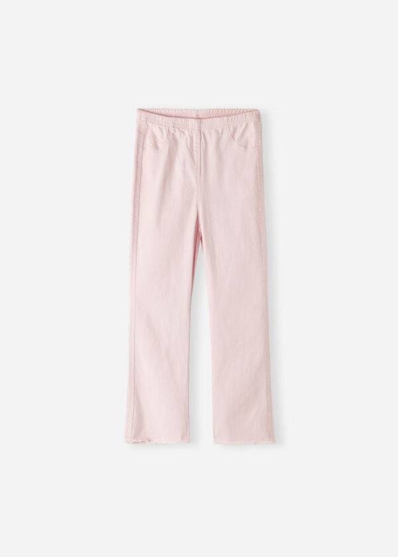 Calzedonia Cropped Flared Denim Leggings Kinder Rosa | DE1066EX