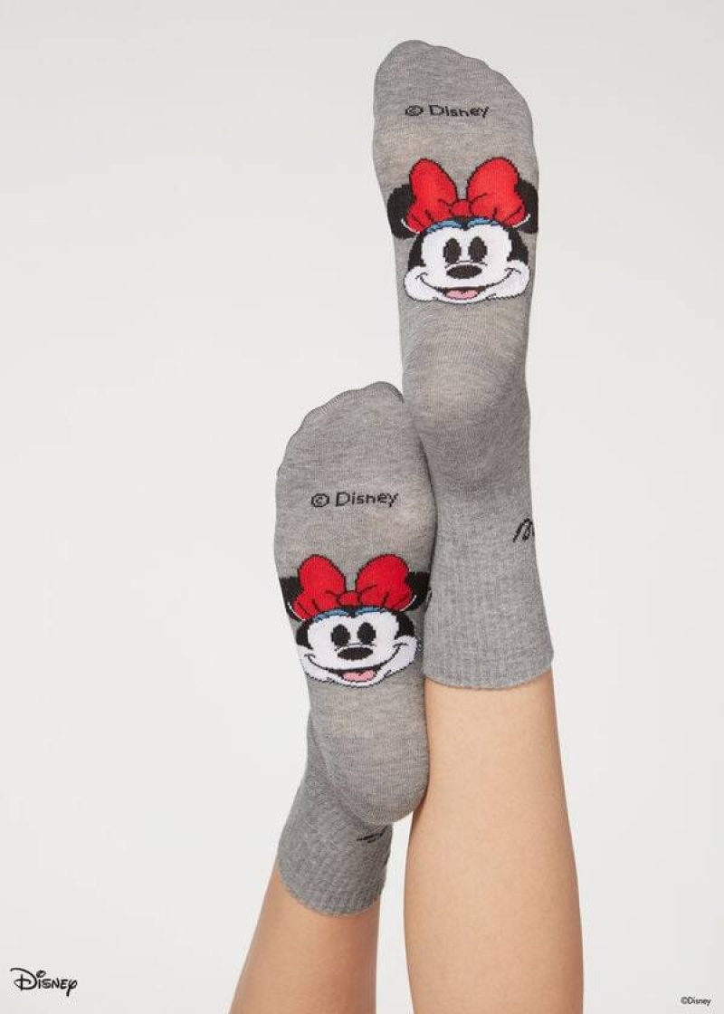 Calzedonia Disney Patterned Kurzes Socken Damen Grau | DE1766QZ