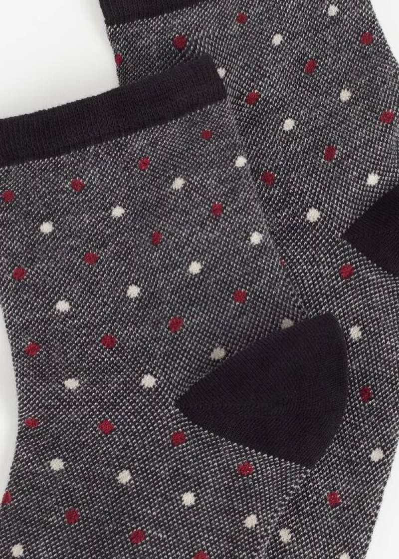 Calzedonia Dot-Pattern Kurzes Socken Damen Schwarz | DE1762VD