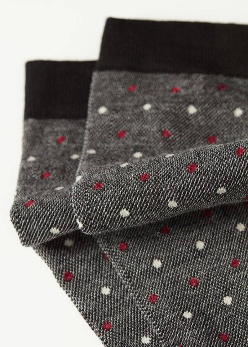 Calzedonia Dot-Pattern Long Socken Damen Grau | DE1952TV