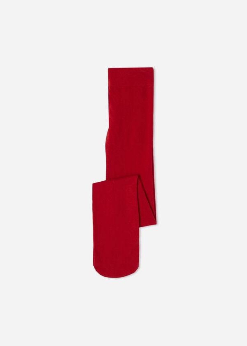 Calzedonia Eco Baumwoll Strumpfhose Kinder Rot | DE1232DN