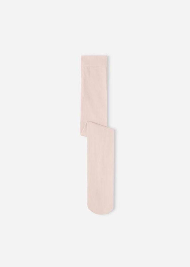 Calzedonia Eco Baumwoll Strumpfhose Kinder Rosa | DE1222EX