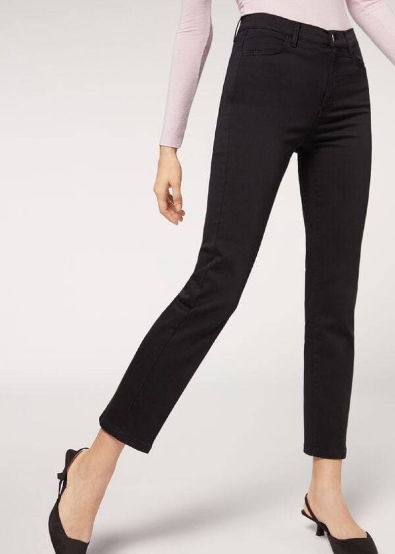 Calzedonia Eco Kompfort Jeans Damen Schwarz | DE1624GL