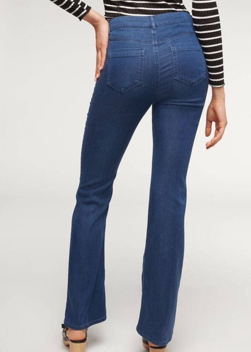 Calzedonia Eco Light Flared Denim Jeans Damen Navy | DE1614TV