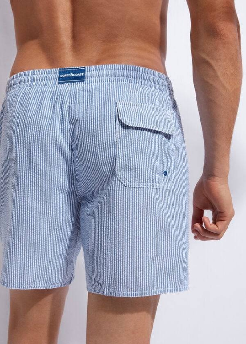 Calzedonia Formentera Badehose Herren Blau Weiß | DE1255PQ