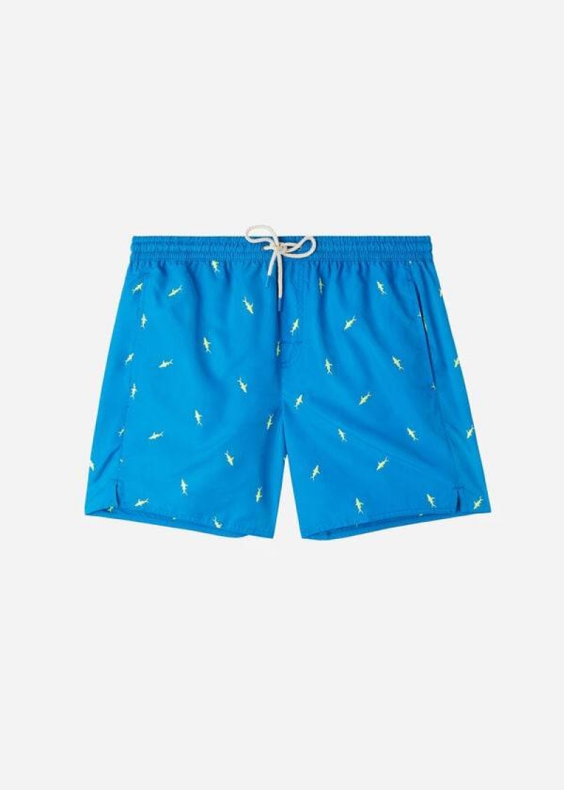 Calzedonia Formentera Badehose Herren Blau Grau | DE1252UT