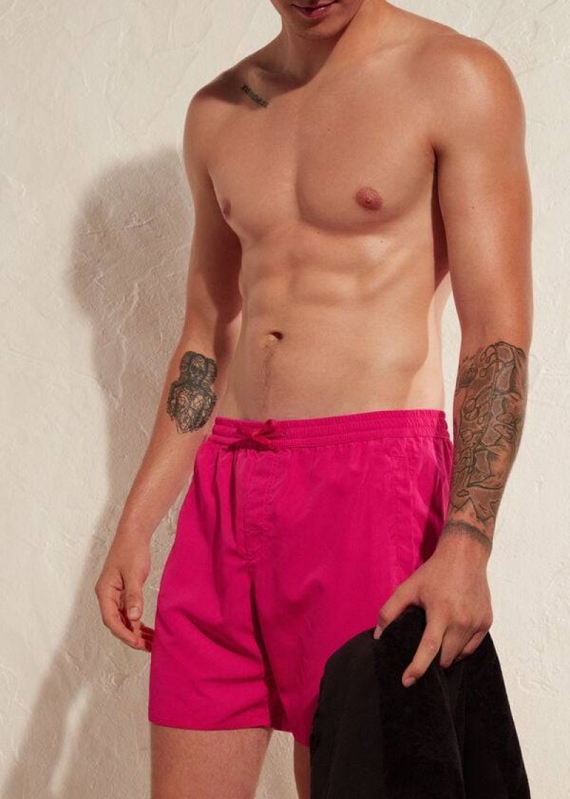 Calzedonia Formentera Sport Badehose Herren Rosa | DE1244NB