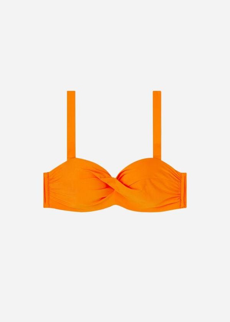 Calzedonia Gepolstert Bandeau Indonesia Bikinioberteile Damen Orange | DE2403QZ