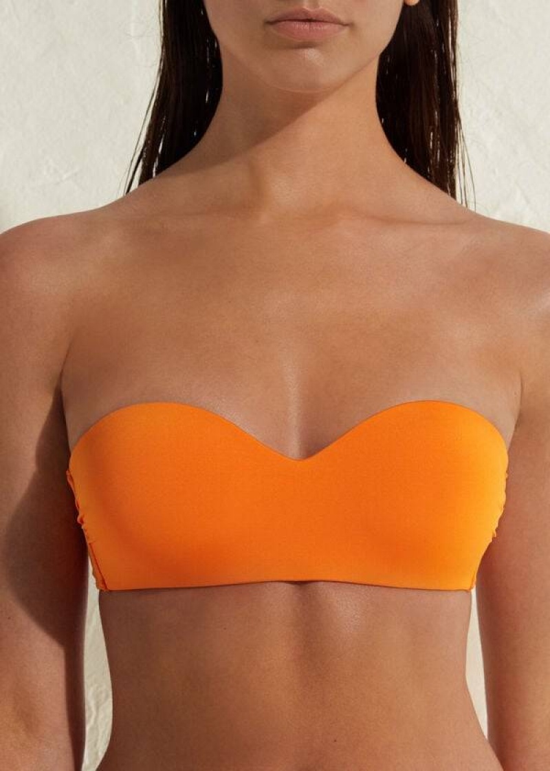 Calzedonia Gepolstert Bandeau Indonesia Eco Bikinioberteile Damen Orange | DE2399TV